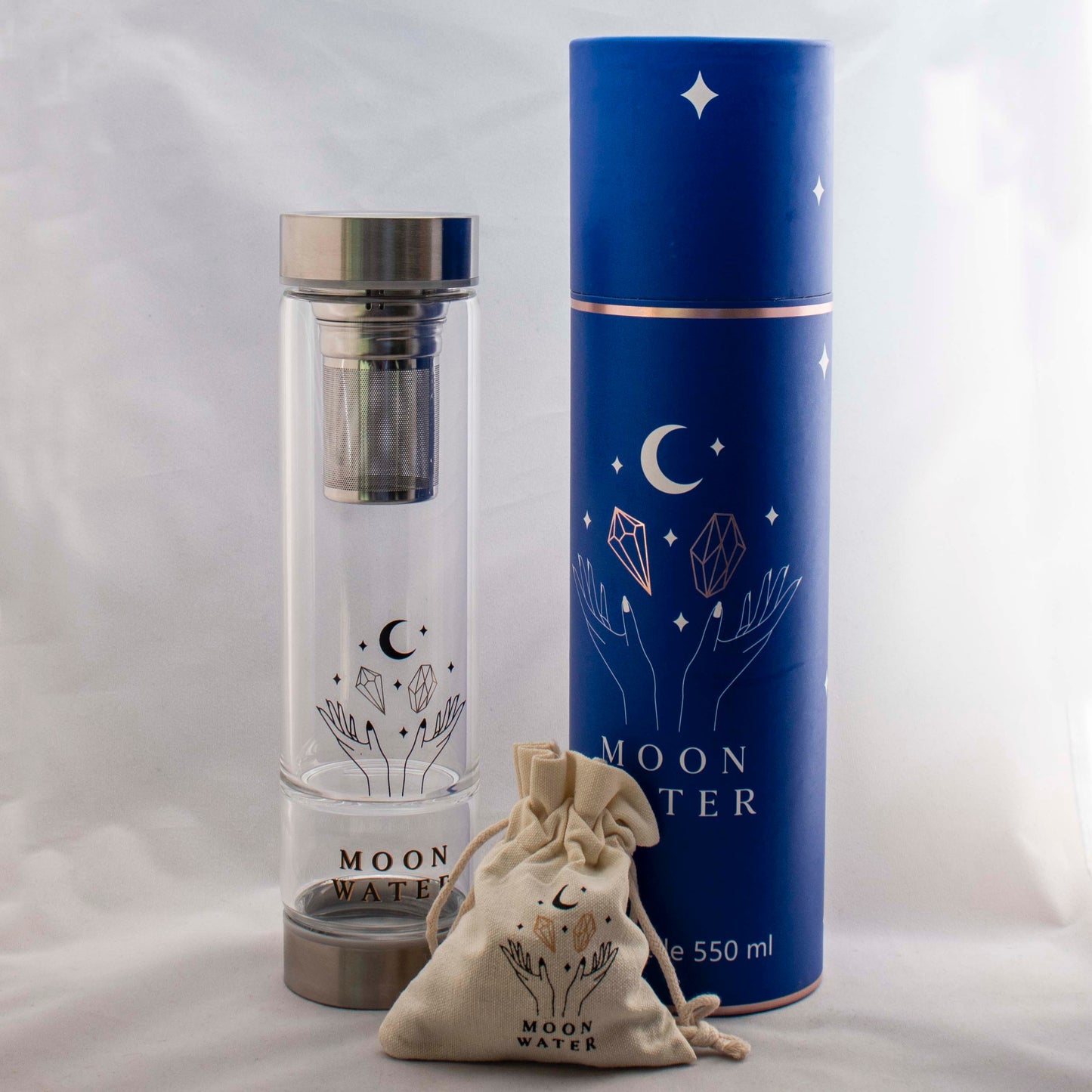 Stainless steel Crystal Moon Water Bottle